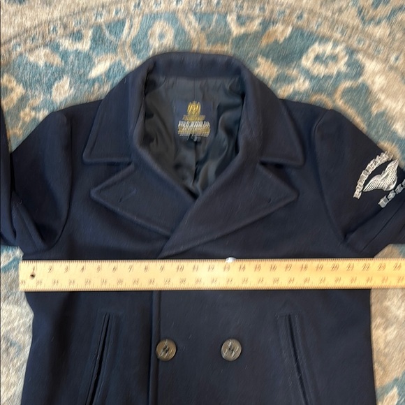 Ralph Lauren Dark Blue Navy Pea Coat - Picture 5 of 7